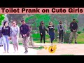 Toilet prank on cute girls  funny reactions   baghel king