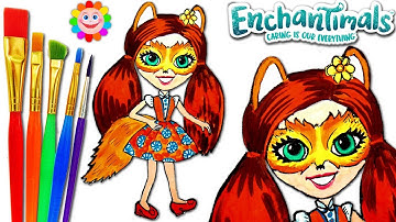 How to Draw Enchantimals | Meet Felicity Fox Coloring Page for Girls