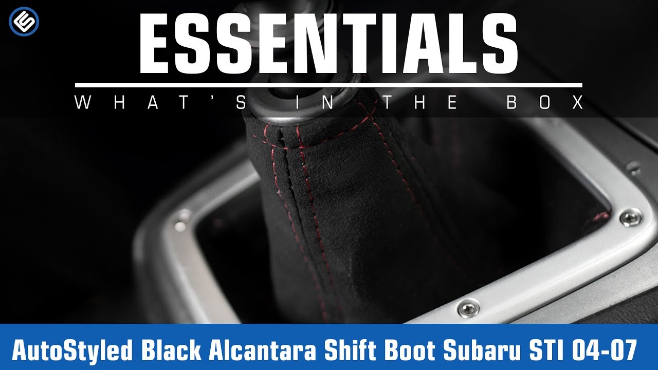 AutoStyled Black Alcantara Shift Boot Subaru STI 2004-2007