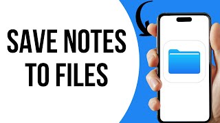 How to save note to files on iPhone ?