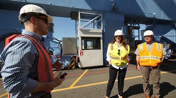 25th District Reps. Chambers and Gildon tour the Port of Tacoma
