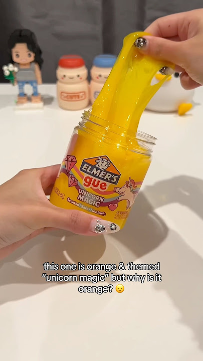 slime asmr! storebought slime review 🥭 ft. elmer’s gue #fail #slimeslime #slimeasmr #satisfying