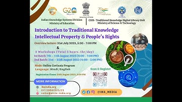 Introduction to Traditional Knowledge Intellectual Property and People