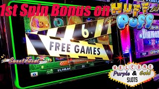 Huff-n-Puff Slot Machine First Spin Bonus! Drop and Lock Sweet Tweet Slot Machine Bonus!!