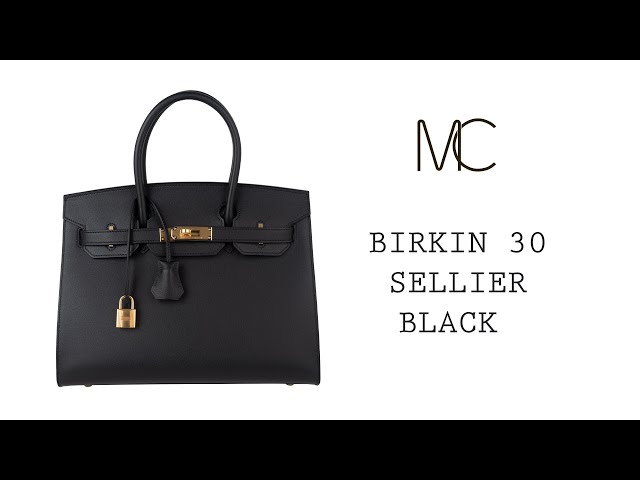 Hermes Limited Edition Birkin 30 Sellier Bag Casaque Noir/ Bleu Indigo –  Mightychic