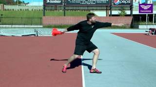 HOW TO THROW DISCUS-FULL LINE DRILL WITH CONE