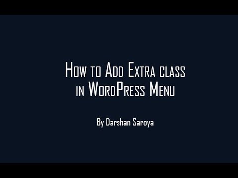 How to add CSS class to the menu item in WordPress website