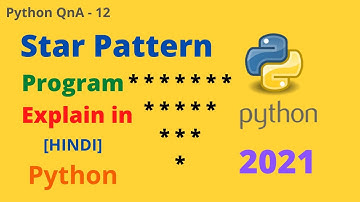 Reverse Diamond Pattern Print in Python | Pattern Print in Python in Hindi | QnA - 12 | CwP