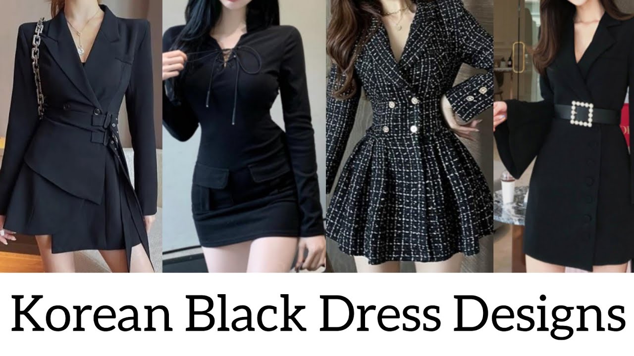 Korean Girl Black Outfit Korean Beautiful Black Dress For Girls Youtube