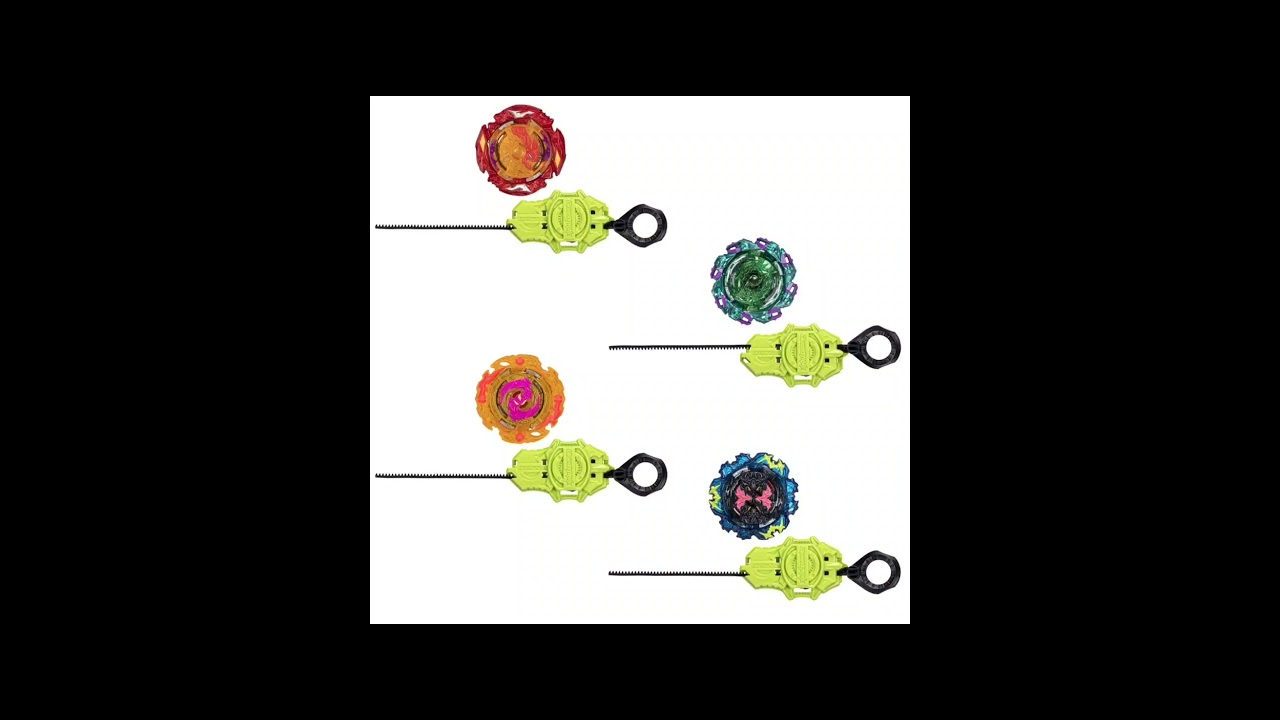 Beyblade Burst QuadStrike Spinning Top Starter Wave 3 Set of 4