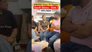 JKBOSE Class 12th Rank 1 🔥 497/500 🫡 #jkbose #jkboseresults #pw #shorts #jkbosewallah