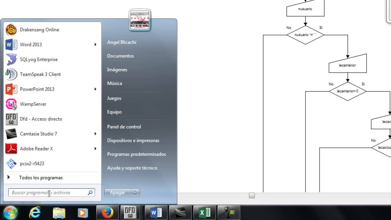 Como usar el programa DFD para realizar diagramas de flujo - Parte 1 -  YouTube