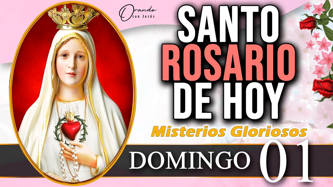 ❤️ Santo Rosario Corto de hoy DOMINGO 01 de Marzo || MISTERIOS GLORIOSOS // @orando_con_jesus