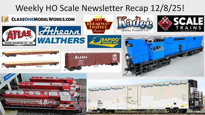 Weekly HO Scale Newsletter Recap Dec 8 2025! ft Athearn, Rapido, BLI, Atlas, ScaleTrains & Kadee!