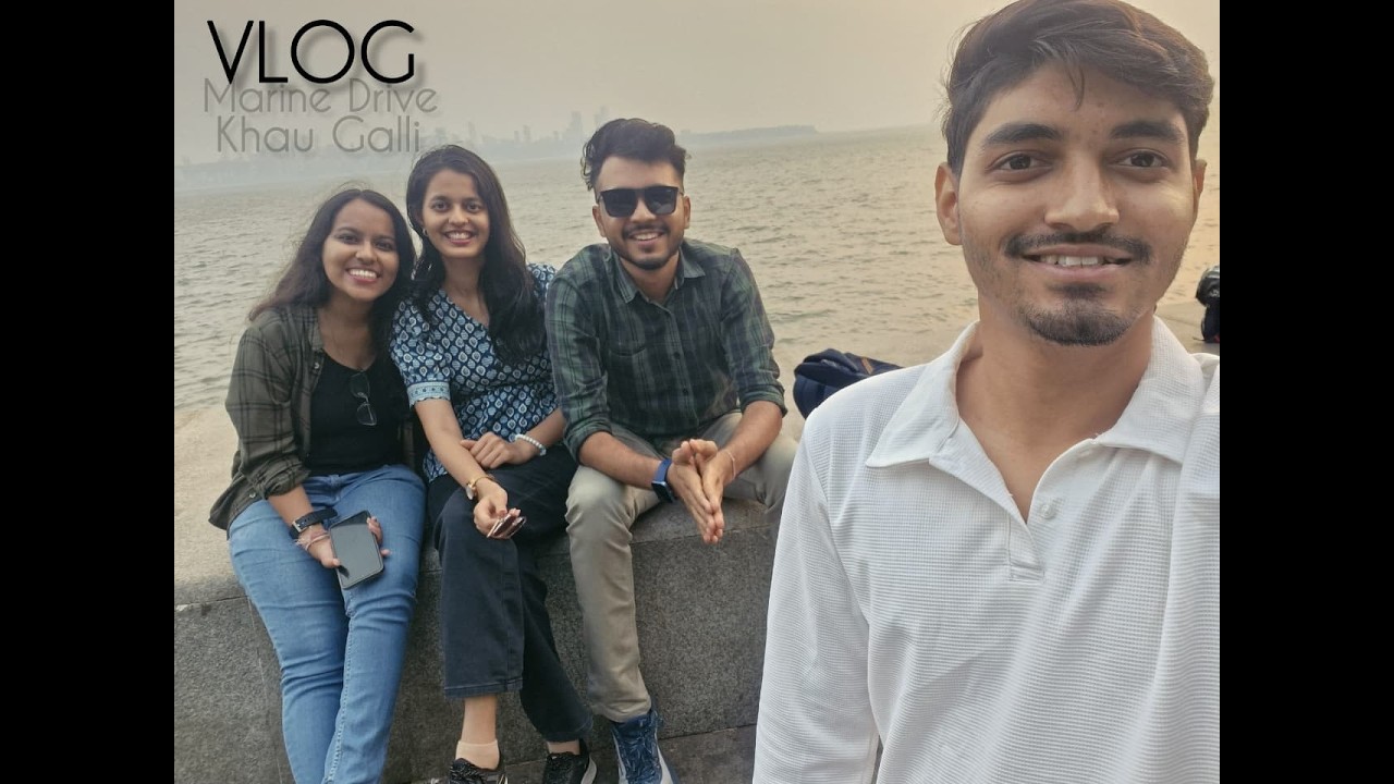VLOG - Marine Drive, Khau Galli | #marinedrive #khaugalli #mumbai #vlog #vlogging #creator #friends