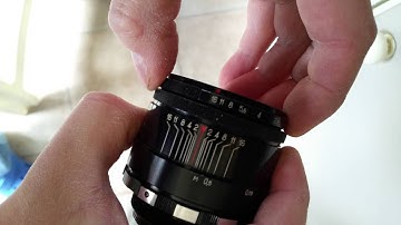 Operating the Aperture dial and wheel on the Helios 44-2