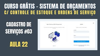 CURSO GRÁTIS Aula 22 - Sistema de Orçamentos em Delphi - Cadastro Serviços #03