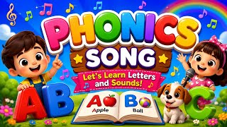 Phonics song 3 with two words in 3d l Phonic sounds of alphabets A to Z|Abc Phonic song for toddlers