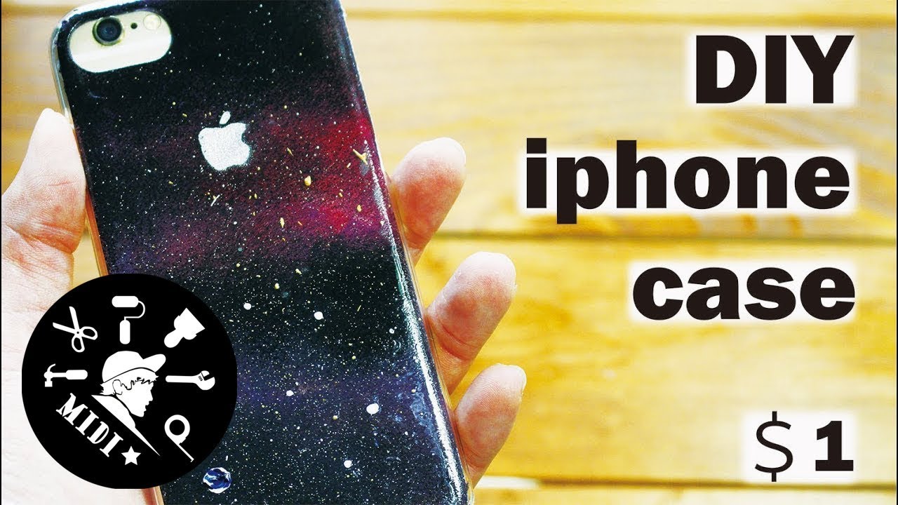 100均diy Uvレジンを使って宇宙色のiphoneケース スマホケースのdiy Made My Iphone Apple Case Youtube