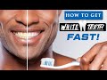 How to get WHITE TEETH at home FAST | 8 Quick Tips