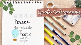 Calligraphy and Hand Lettering Inspirational Quotes | 9 Canva Fonts | Calligraphy Tutorial