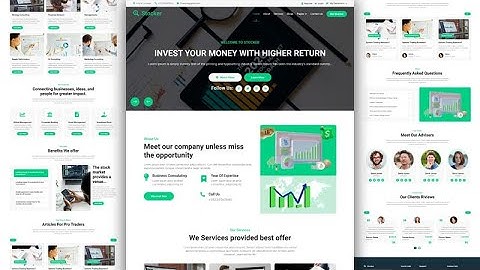 Creating Stocker Trading website | Responsive Trading website template using HTML CSS & JavaScript