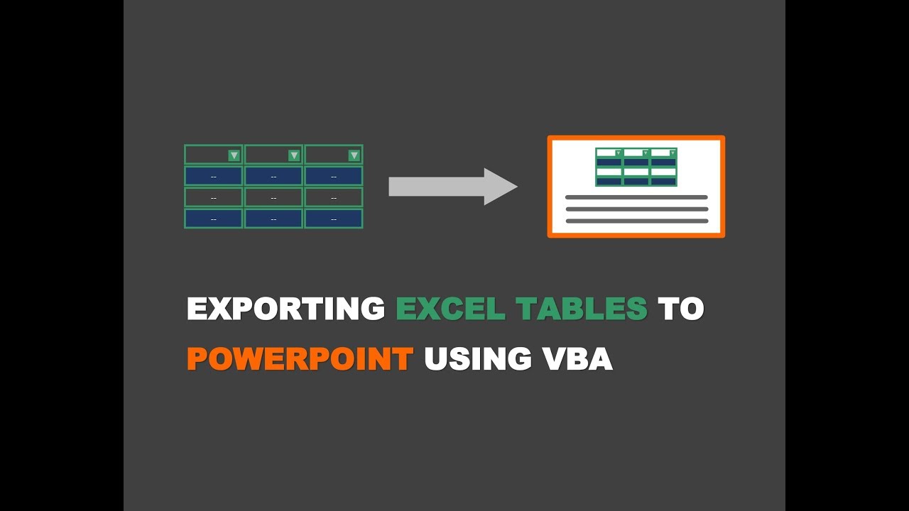 Exporting An Excel Table From Excel To PowerPoint Using VBA