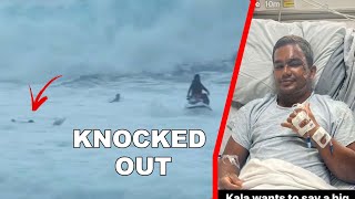 (DRAMATIC VIDEO) Surfer Almost Loses His Life... (Kala Grace, Pipeline)