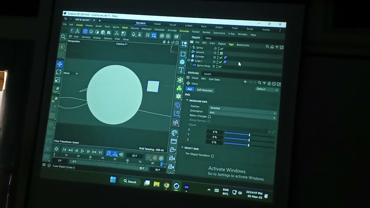 C4D_ Use of spline wrap