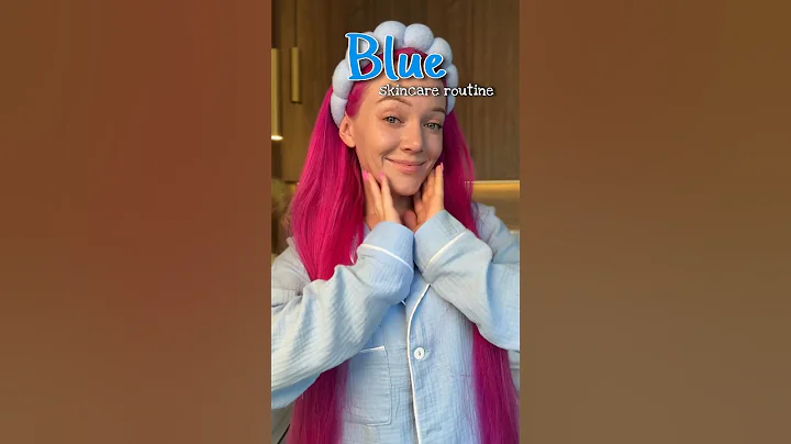 Blue skincare routine🩵 Who can guess the next color?)