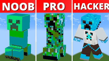 Pixel Art (NOOB vs PRO vs HACKER) Creeper in Minecraft