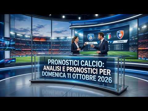Video PRONOSTICI CALCIO: ANALISI E PRONOSTICI PER DOMENICA 11 OTTOBRE 2026