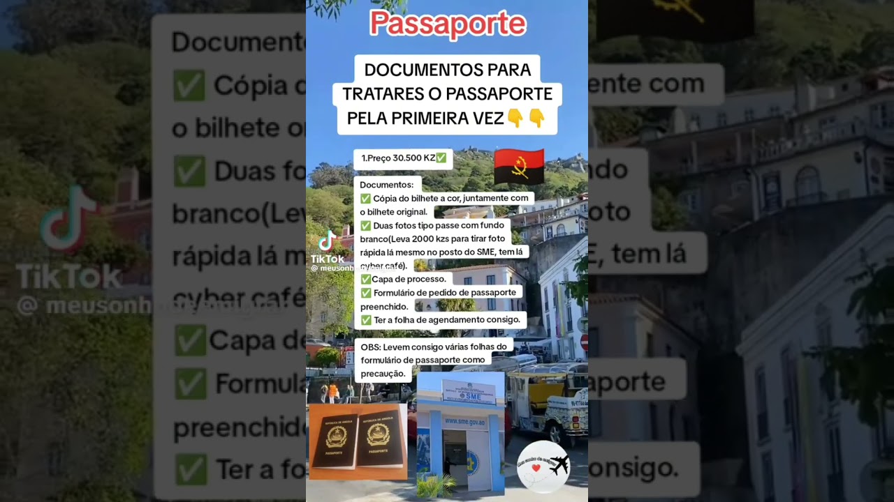 Documentos para tratar passaporte pela primeira vez