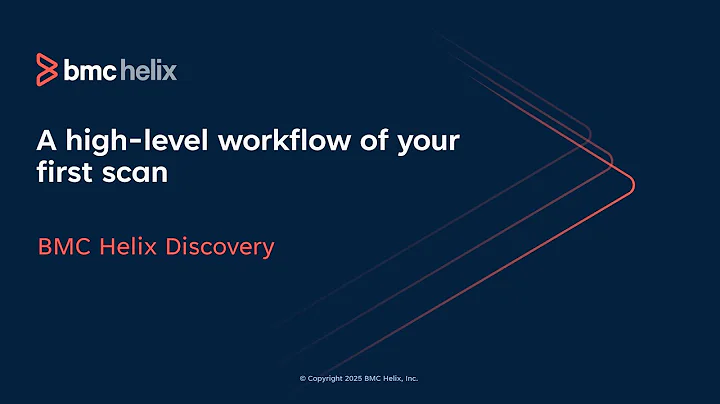 A high-level workflow of your first scan in BMC Helix Discovery