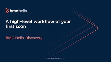 A high-level workflow of your first scan in BMC Helix Discovery