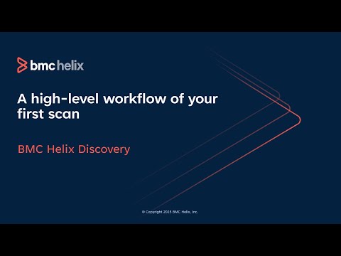 A high-level workflow of your first scan in BMC Helix Discovery