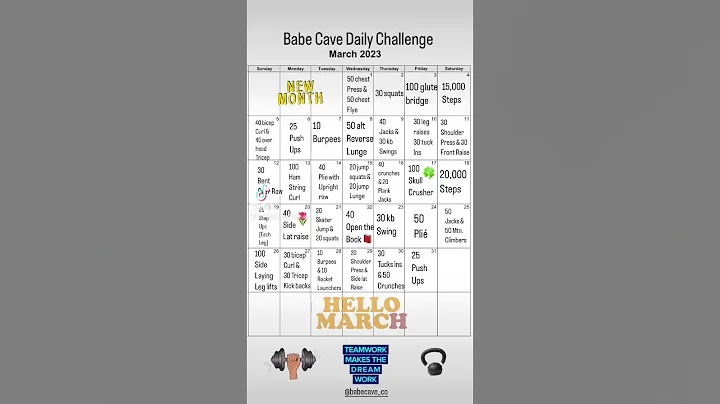 March 2023 Daily Fitness Challenge
