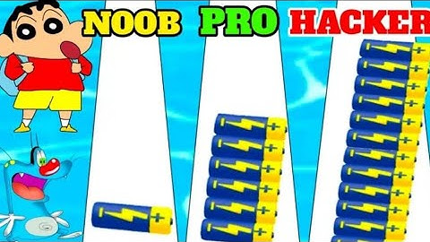 NOOB vs PRO vs HACKER | In Battery Run 3D | Oggy | eSounakGamingYT