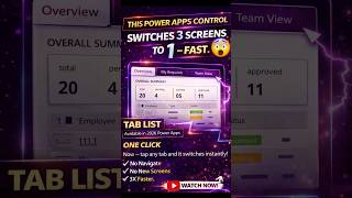 Power Apps Trick 2026: 1 Screen Instead of 3 🤯 Tab List Control