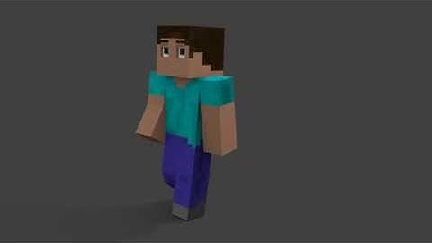Minecraft Steve Walk Cycle