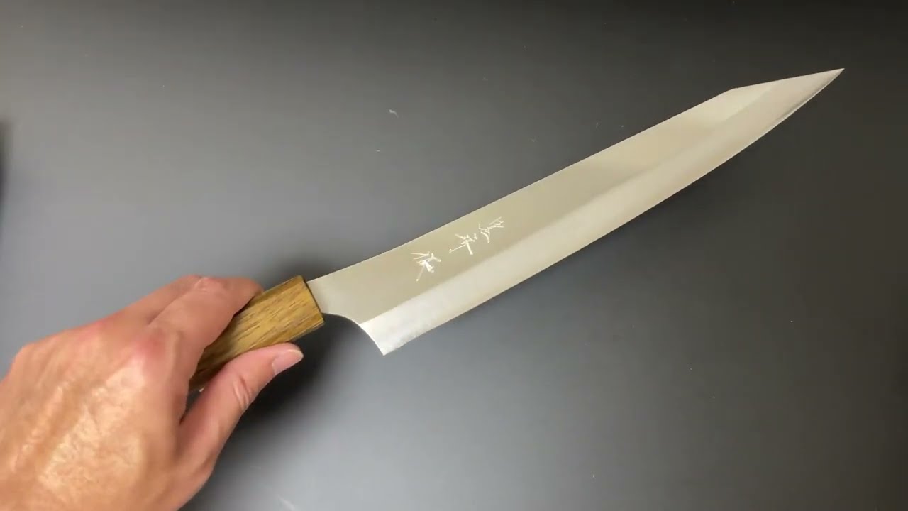 黒﨑優 新月光 筋引包丁270mm VG XEOS鋼 鞘付き 黒﨑優 Yu Kurosaki 月光 筋引包丁270mm VG XEOS鋼 樫八角柄 – ナイフ