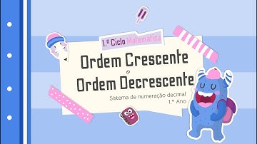 Ordem Crescente e Decrescente 1.º Ano