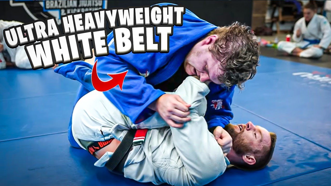 100lb Weight Difference Black Belt Vs White Belt  BJJ Rolling Commentary