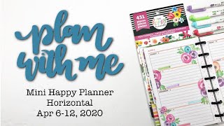 PLAN WITH ME Mini Happy Planner Horizontal: Apr 6-12, 2020