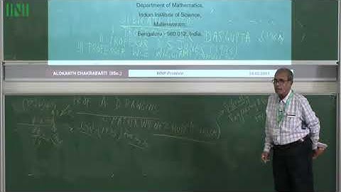WHTW01 | Prof. Aloknath Chakrabarti | Solving Wiener-Hopf Problems by the aid of Fredholm Integral
