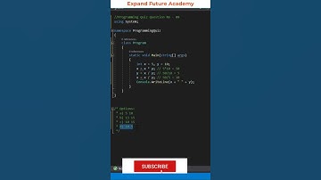 Solution for Programming Quiz Questions - Q8 -  Expand Future Academy #Shorts #CSharp #Dotnet