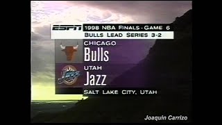 NBA Finales 1998: Utah Jazz VS Chicago Bulls - 6to Partido (ESPN Latinoamérica)
