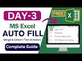 DAY 3 | How To Use Autofill in Excel | MS Excel-Autofill Series