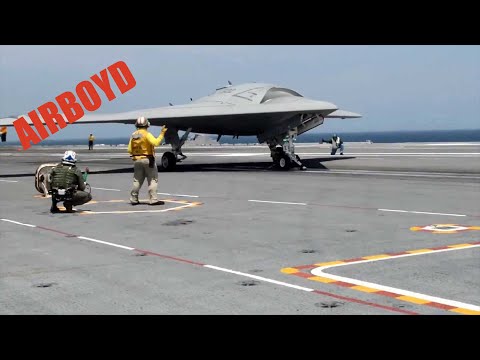 X-47B Launch And Recover USS George H.W. Bush (CVN...