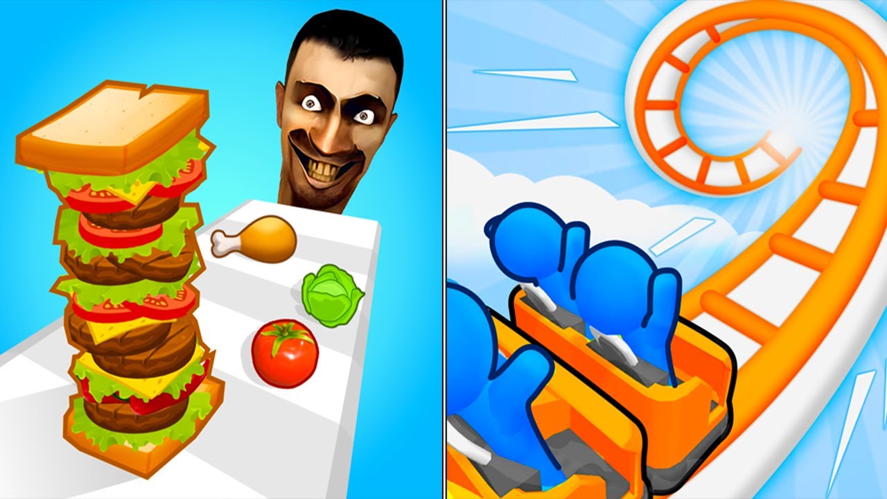 Runner Coaster VS Sandwich Runner 🎯 PERFECTION MODE ACTIVATED!